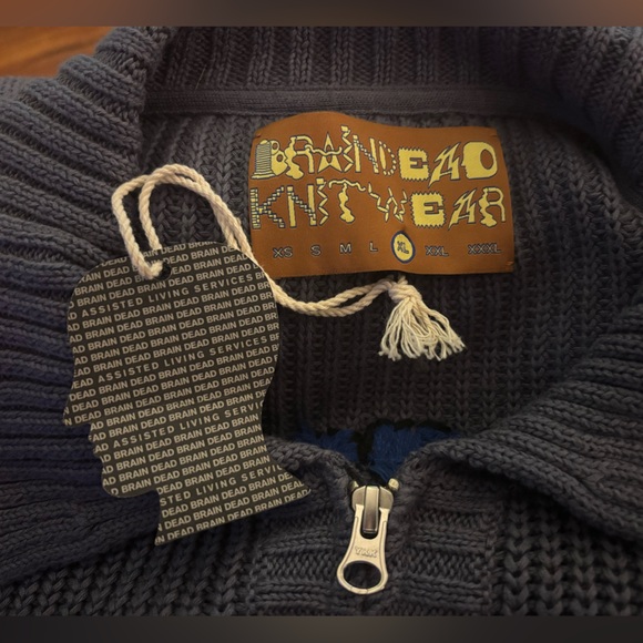 NWT Brain Dead Zip Up Sweater - Picture 5 of 8